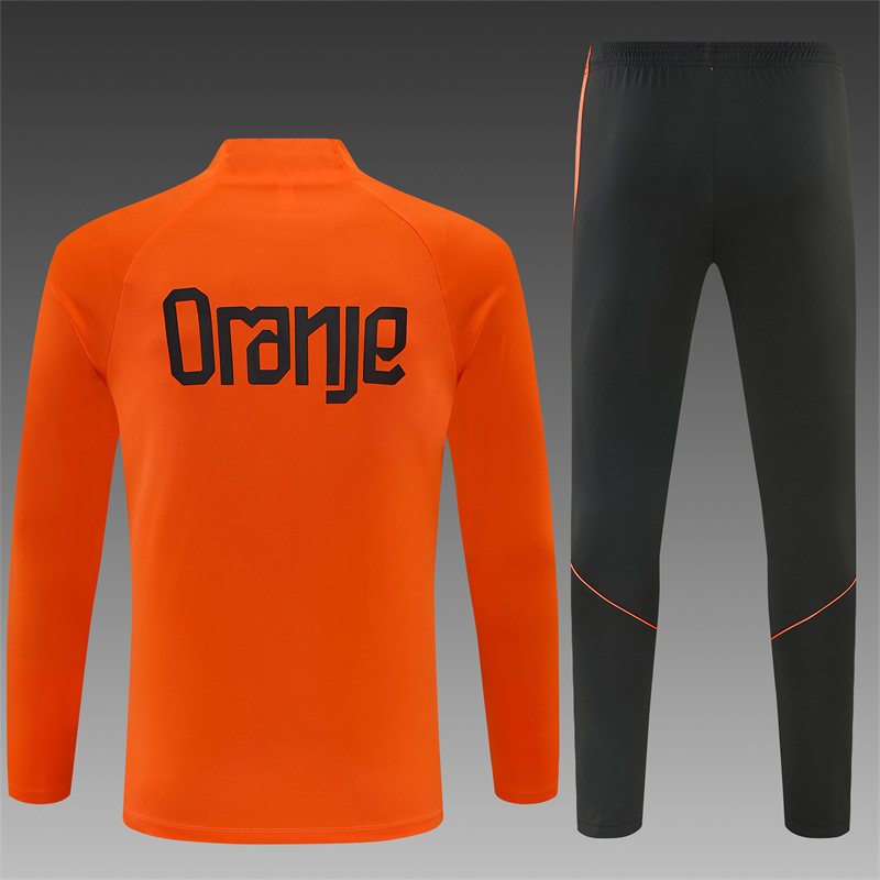2026-27 Netherlands Royal Orange Half-Zip Training Jersey