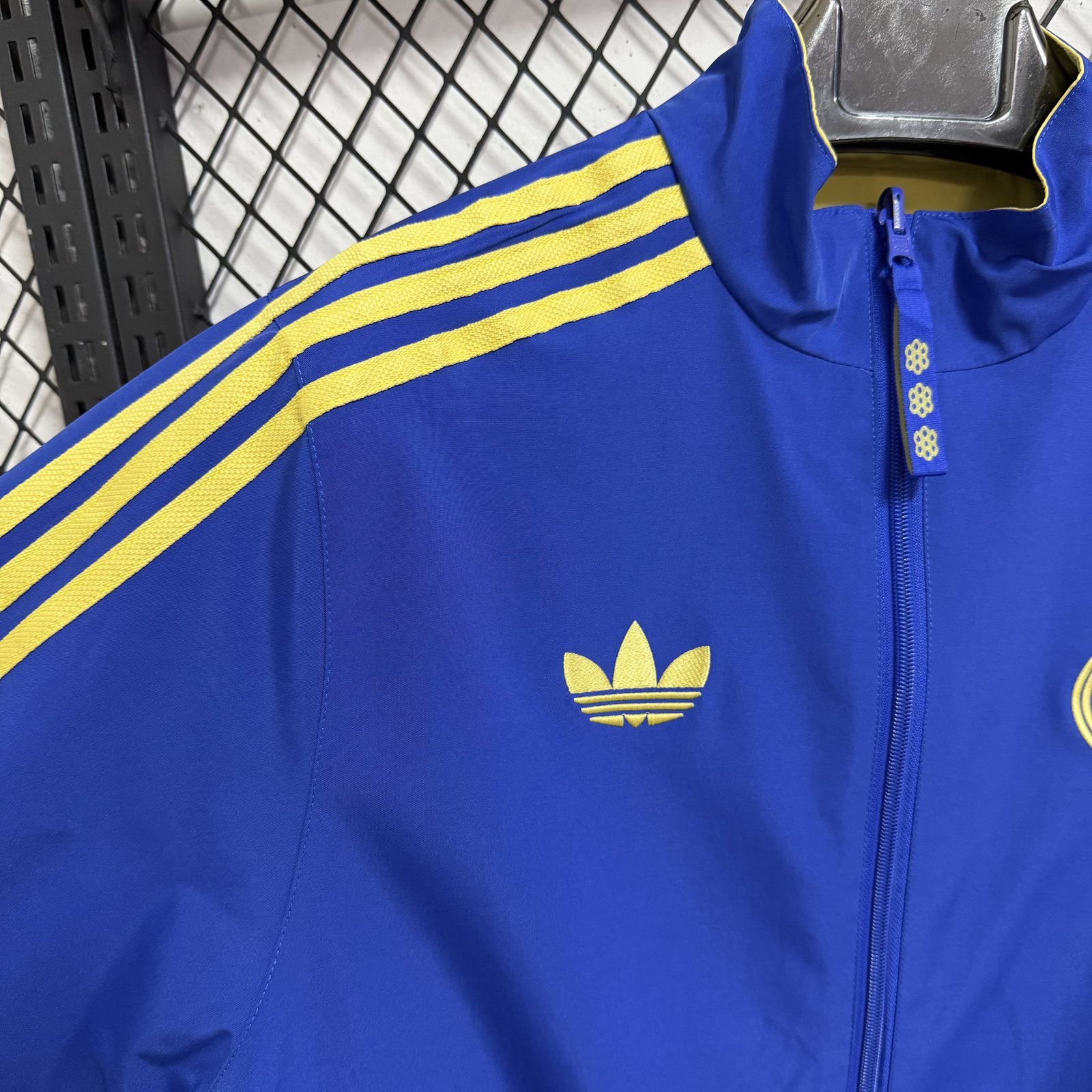 2025-26 Real Madrid Blue and Yellow Reversible Windbreaker Jacket