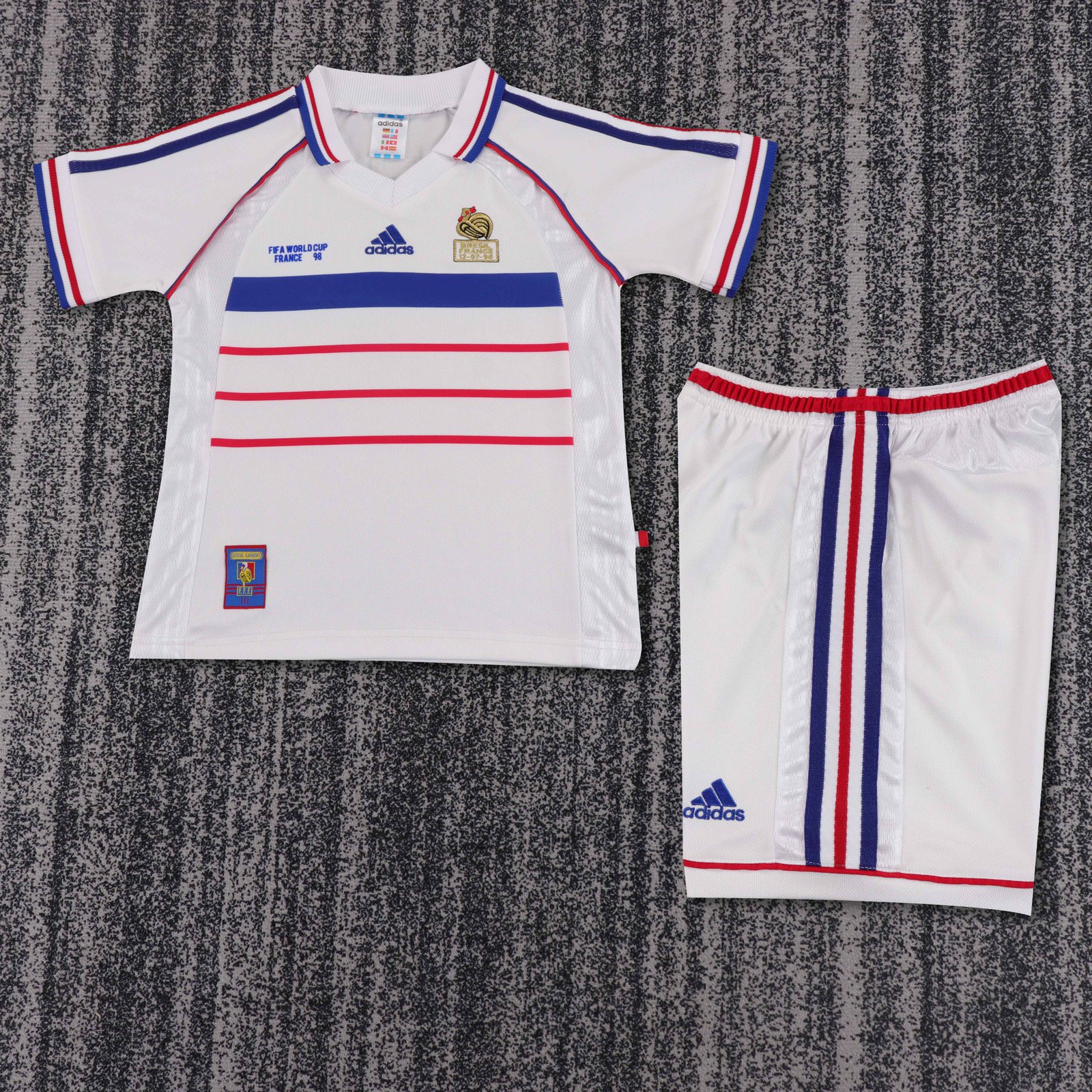 1998 France Away Retro Shirt - Kids Sizes