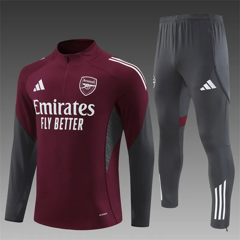 2025-26 Arsenal Red Half-Zip Training Jersey