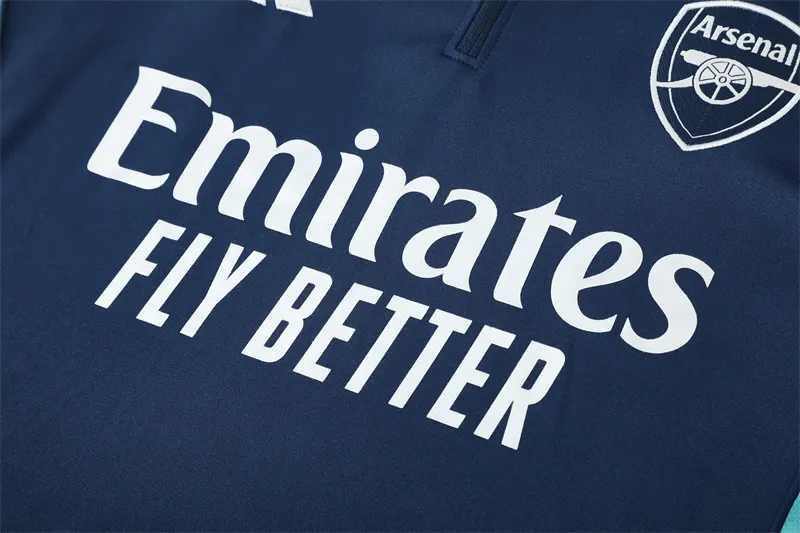 2025-26 Arsenal Royal Blue Half-Zip Training Jersey