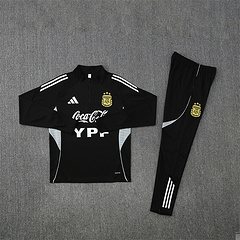 2025-26 Argentina Black Half-zip Training Jersey