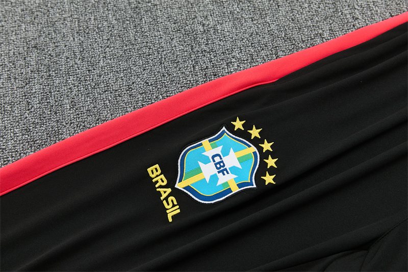 2026-27 Brazil Black Half-Zip Training Jersey