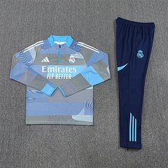 2025-26 Real Madrid camouflage half-pull training jersey