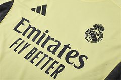 2025-26 Real Madrid Yellow Short Sleeve Training Jersey