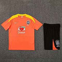 2025-26 Brazil Orange Short Sleeve Training Jersey