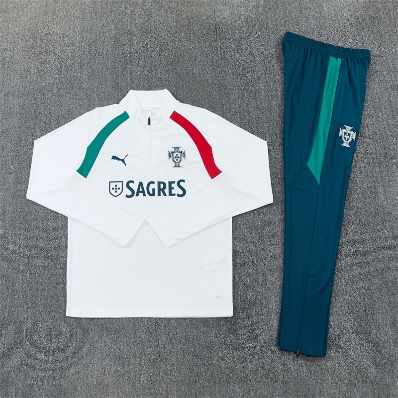 2026-27 Portugal White Half-Zip Training Jersey
