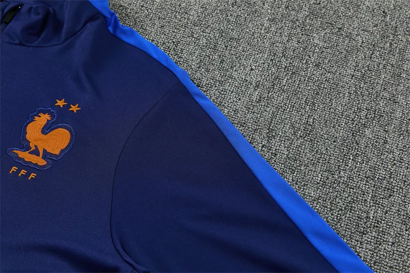 2026-27 France Royal Blue Half-Zip Training Jersey