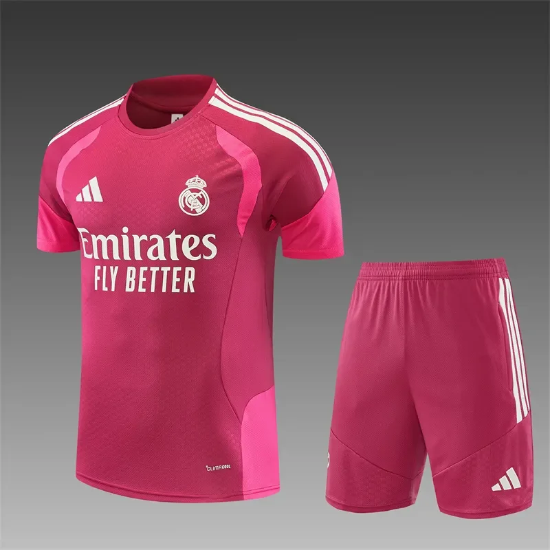2026-27 Real Madrid Magenta Short-Sleeve Training Jersey