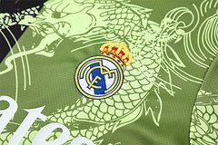 2025-26 Real Madrid Black and Green Short Sleeve Training Jersey