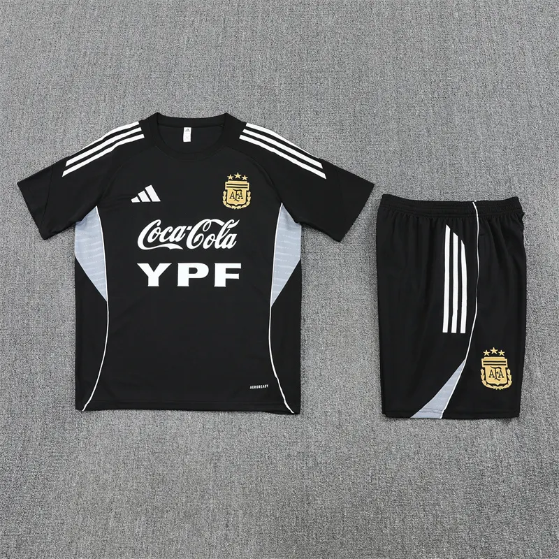 2025-26 Argentina Black Short-Sleeve Training Jersey