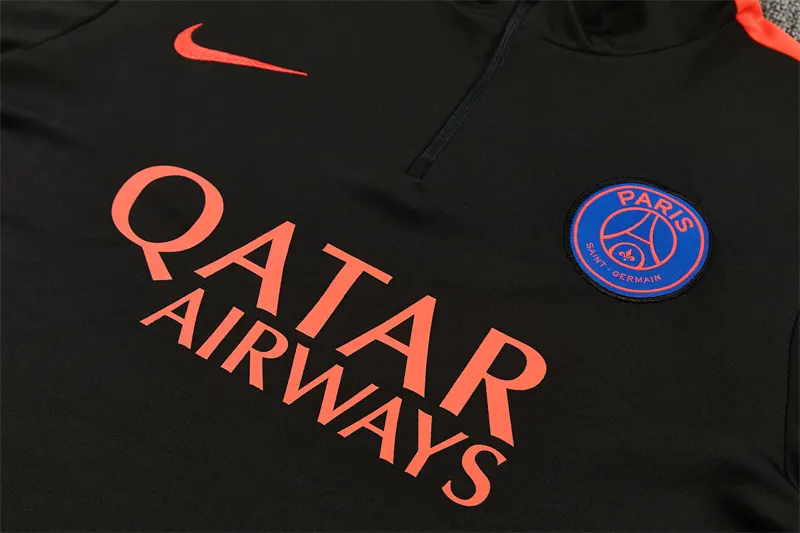 2026-27 Paris Black Half-Zip Training Jersey