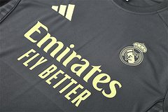 2025-26 Real Madrid dark grey short-sleeved training jersey
