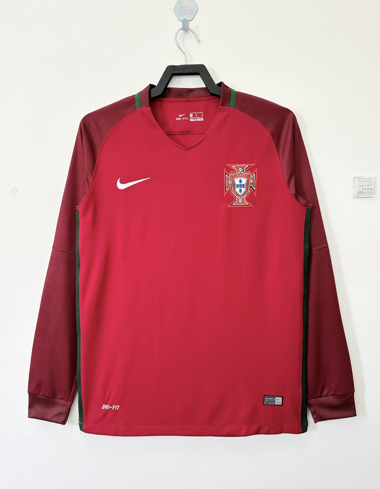 2016 Portugal Home Long Sleeve Retro Jersey