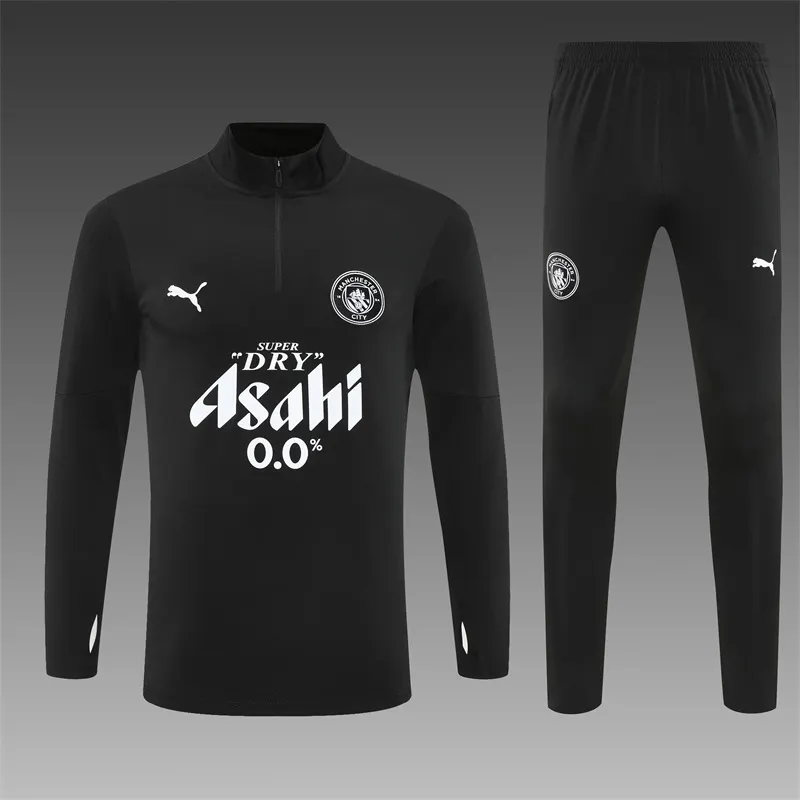 2025-26 Manchester City Black Half-Zip Training Jersey