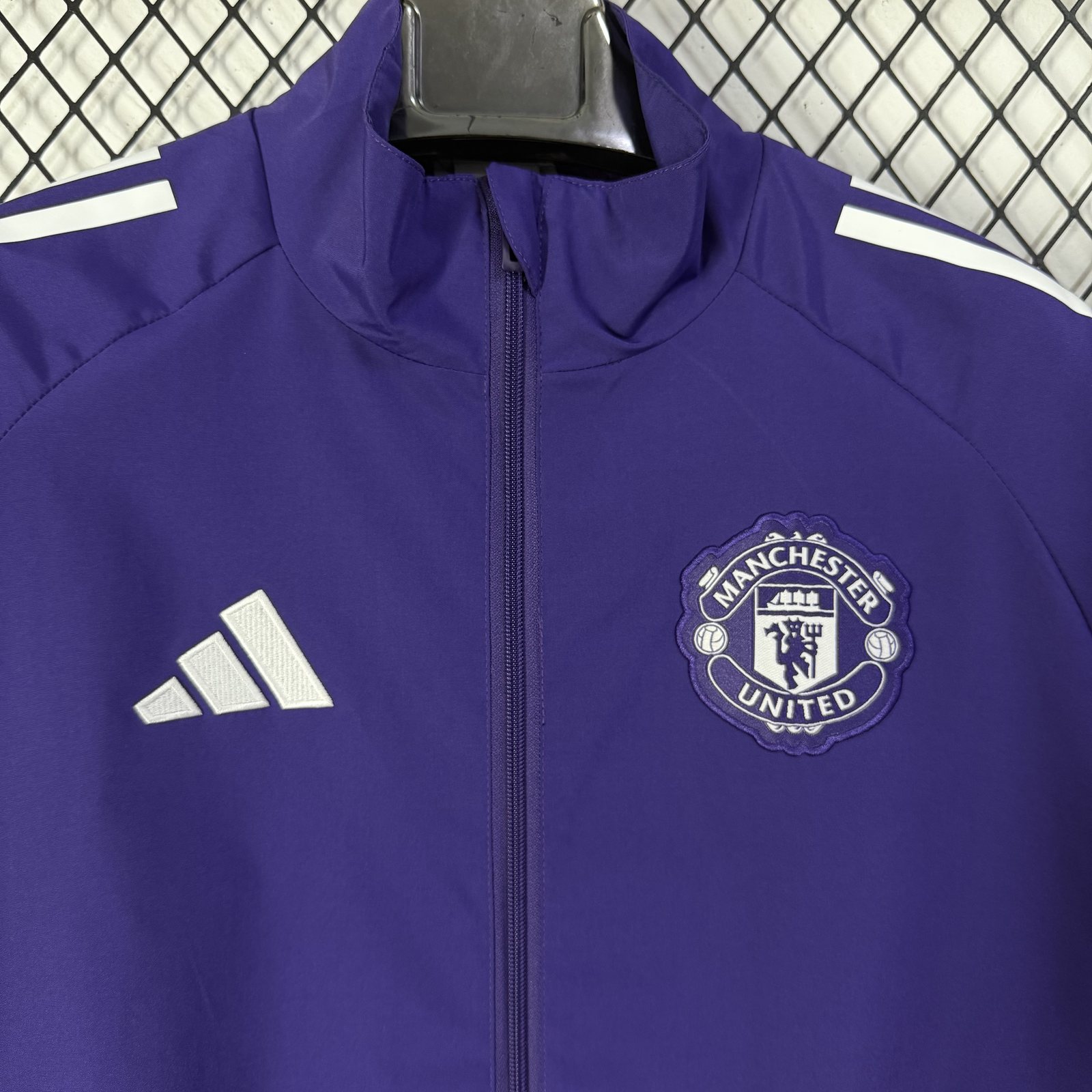 2025-26 Manchester United Purple Waterproof Training Windbreaker