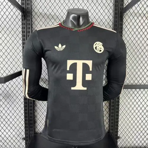 2025-26 Bayern Munich Second Away Long Sleeve Jersey - Player Edition