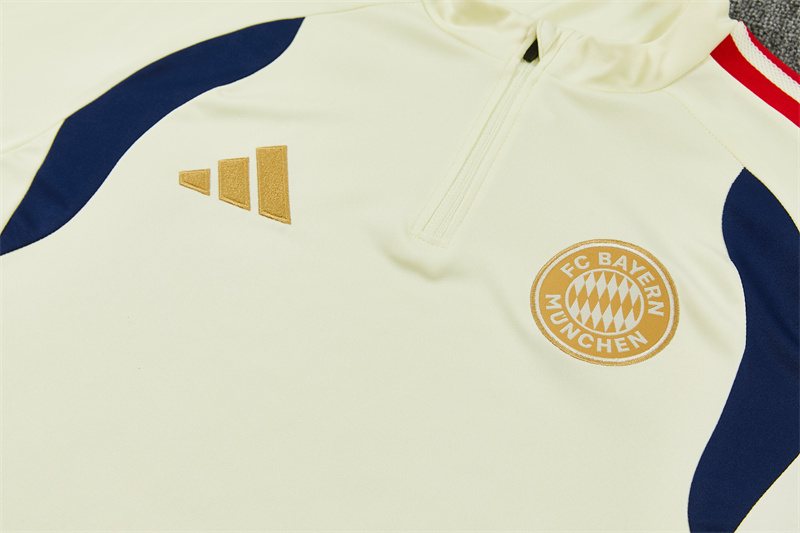 2026-27 Bayern Munich Beige Half-Zip Training Jersey