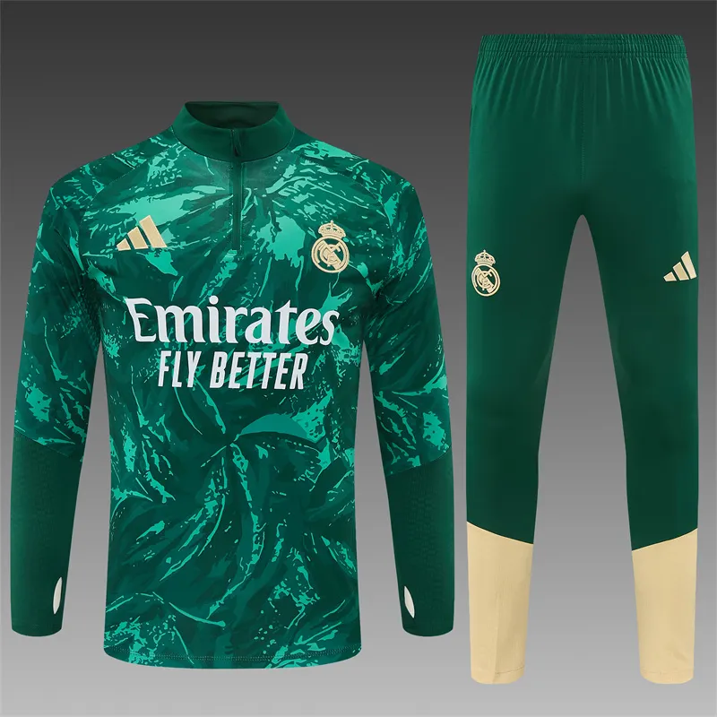 2026-27 Real Madrid Green Half-Zip Training Jersey