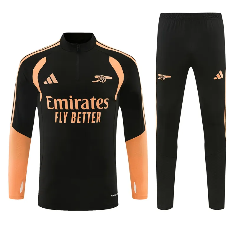 2026-27 Arsenal Black Half-Zip Training Kit