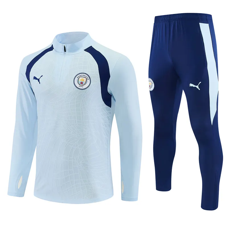 2026-27 Manchester City Light Blue Half-Zip Training Kit