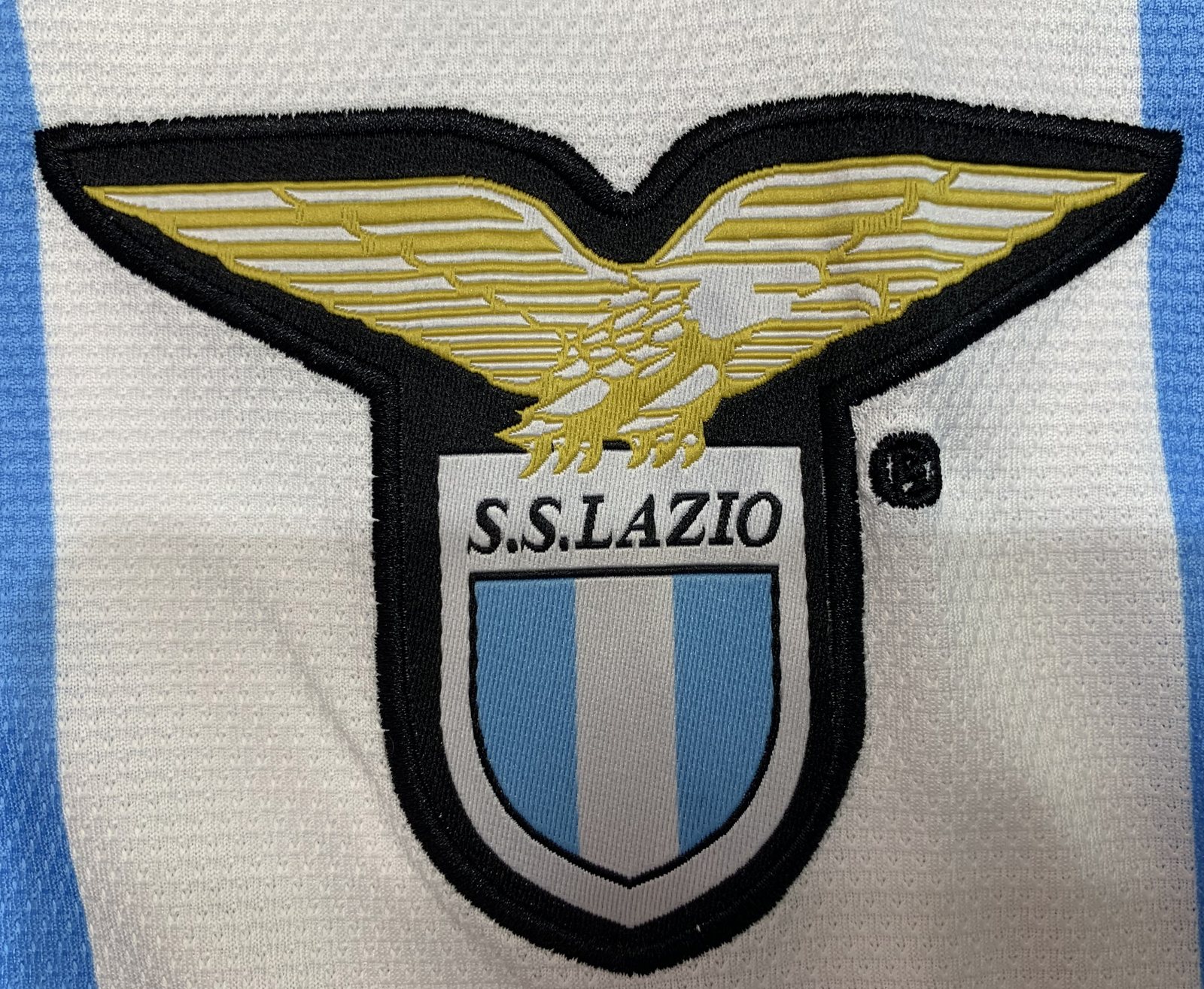 1999-00 Lazio home blue and white retro jersey