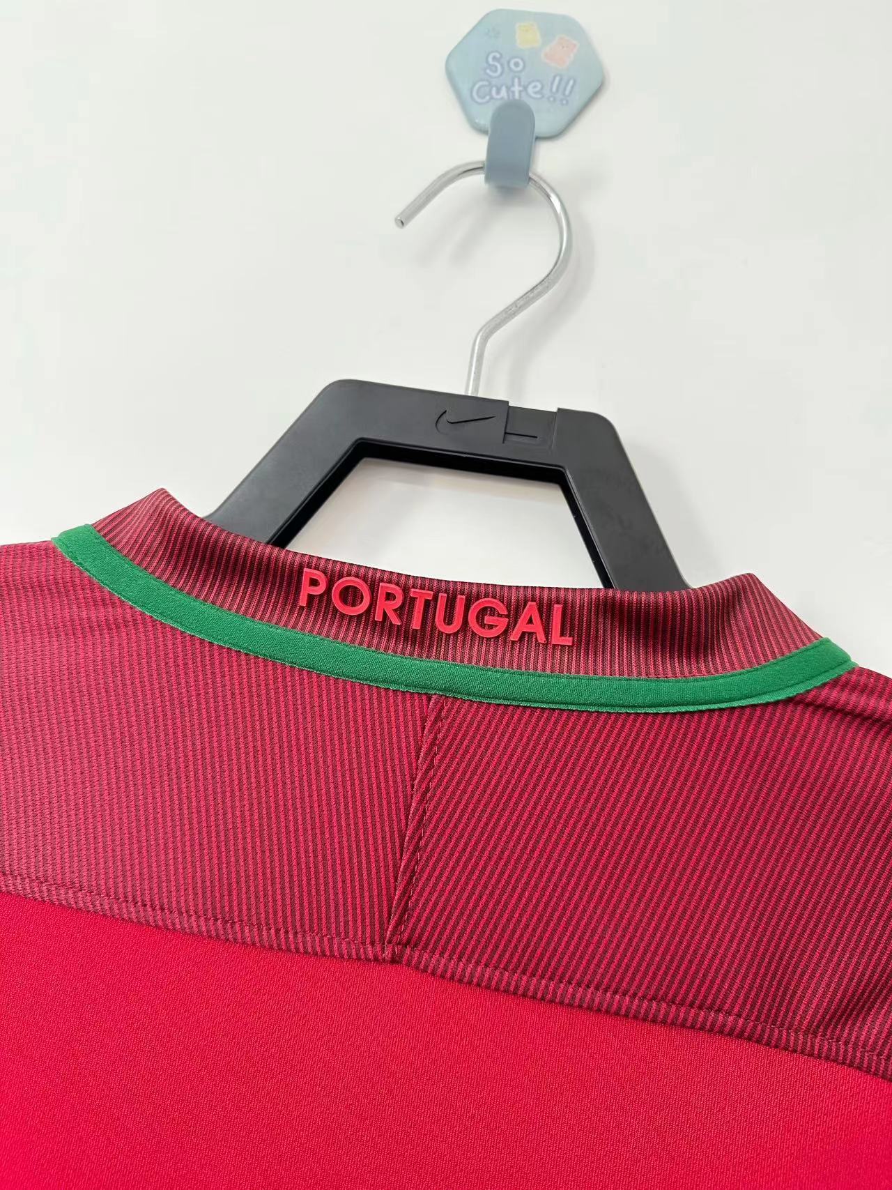 2016 Portugal Home Long Sleeve Retro Jersey