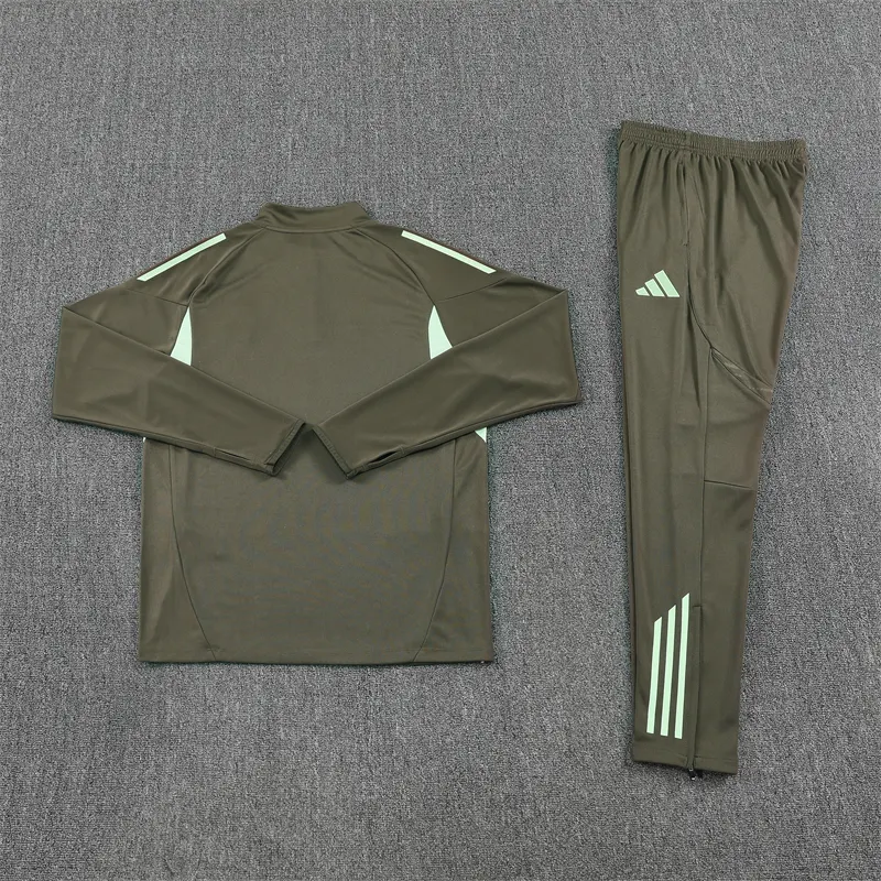 2025-26 Real Madrid Khaki Half-Zip Training Jersey