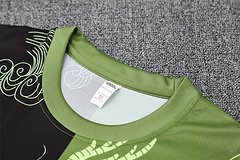 2025-26 Real Madrid Black and Green Short Sleeve Training Jersey
