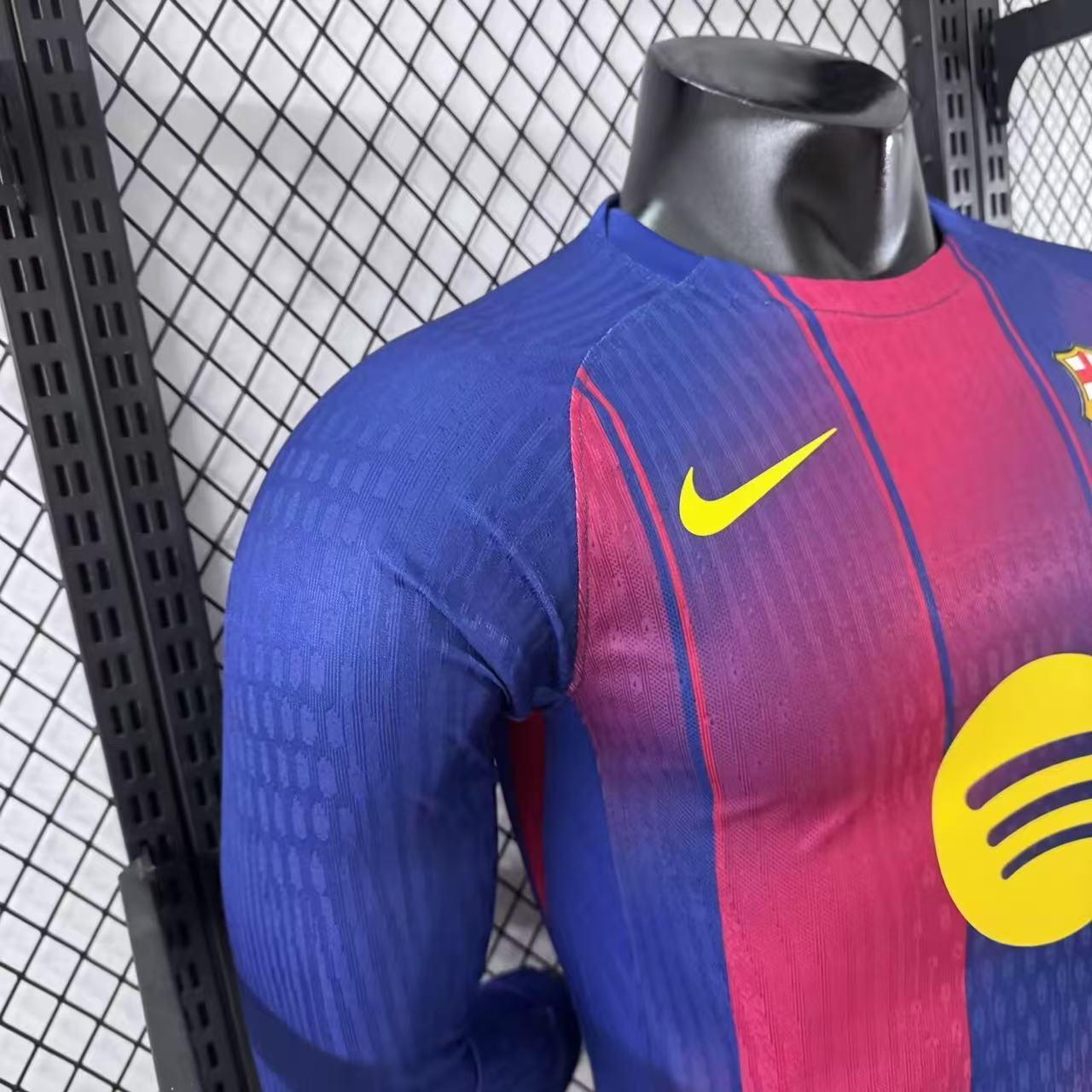 2025-26 Barcelona Home Long-Sleeve Jersey – Player Version