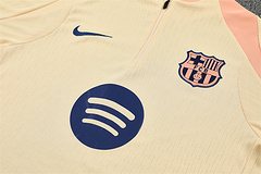 2025-26 Barcelona Beige Half-Pull Training Jersey
