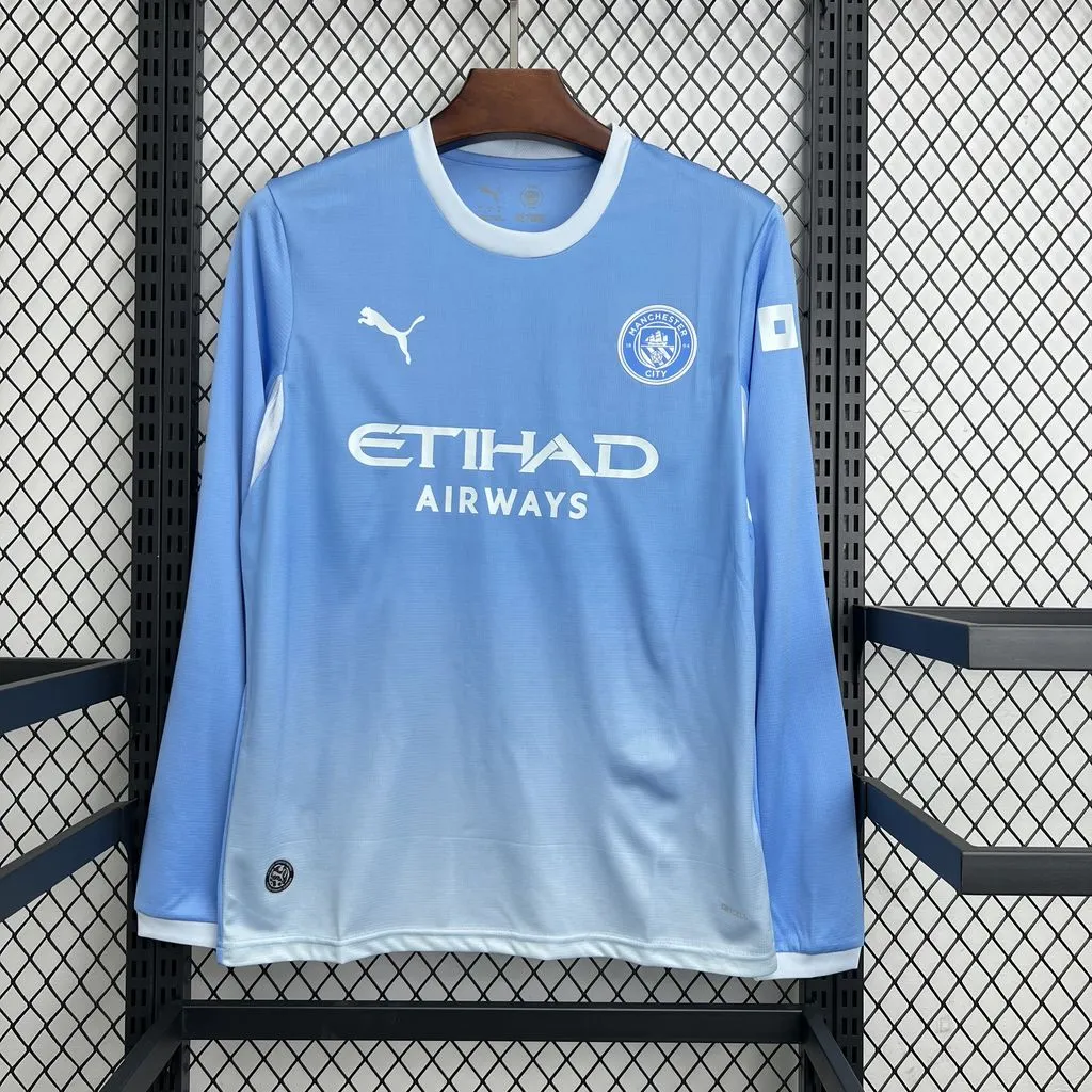 2026-27 Manchester City Home Long-Sleeve Kit – Fan Edition