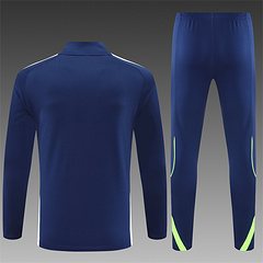 2025-26 Real Madrid Royal Blue Retro Half-Draw Training Jersey