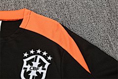 2025-26 Brazil Black Short Sleeve Training Jersey