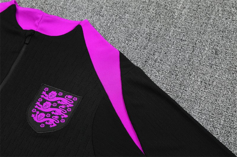 2025-26 England Black Half-Zip Training Jersey