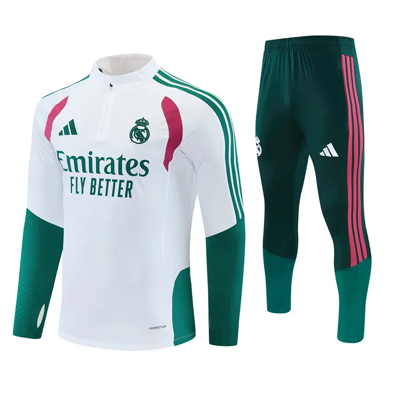 2026-27 Real Madrid White Half-Zip Training Jersey