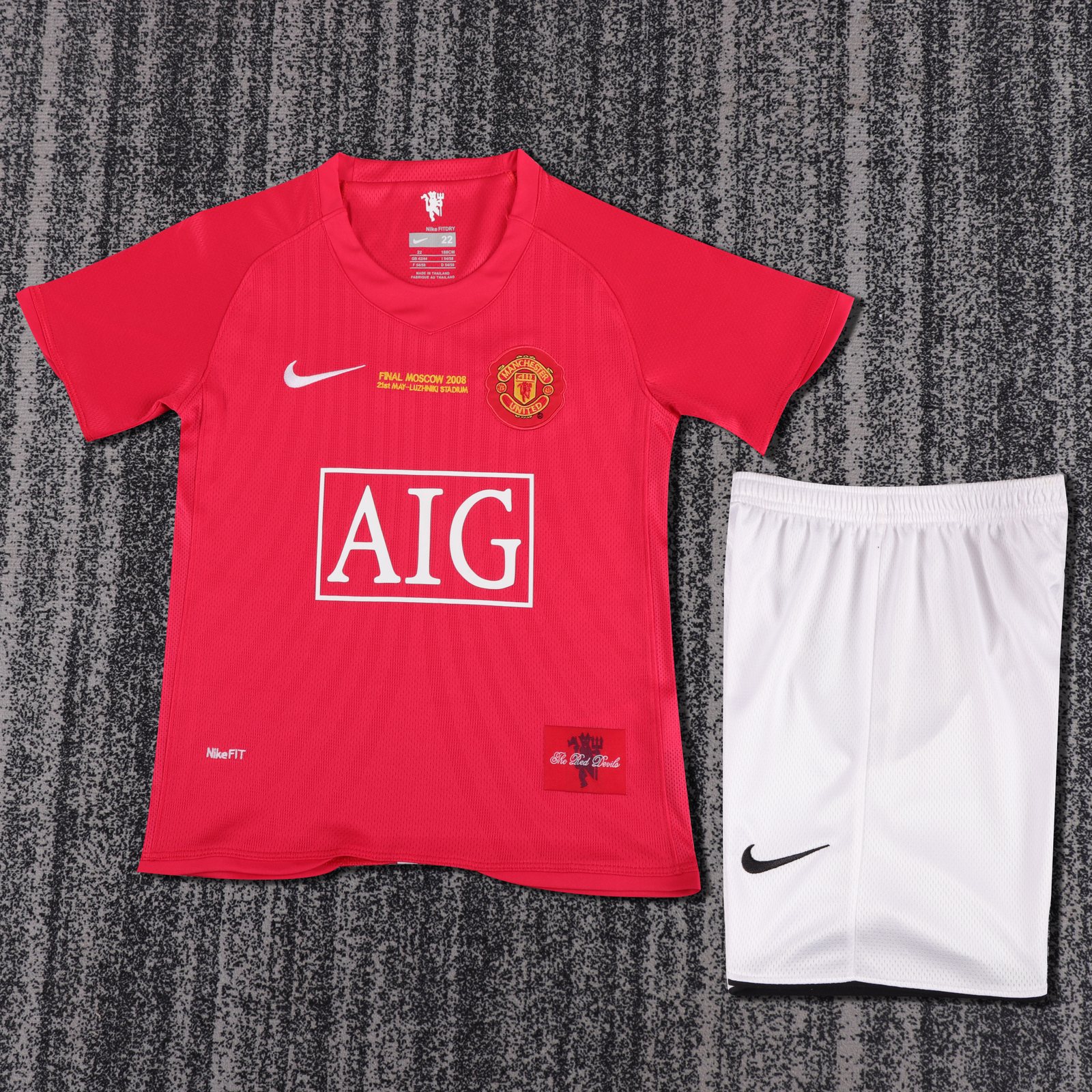 2008-09 Manchester United Home Retro Jersey (Champions League Edition) - Kids