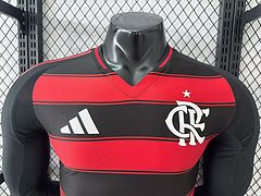 2025-26 Flamengo Home Long Sleeve Shirt - Players
