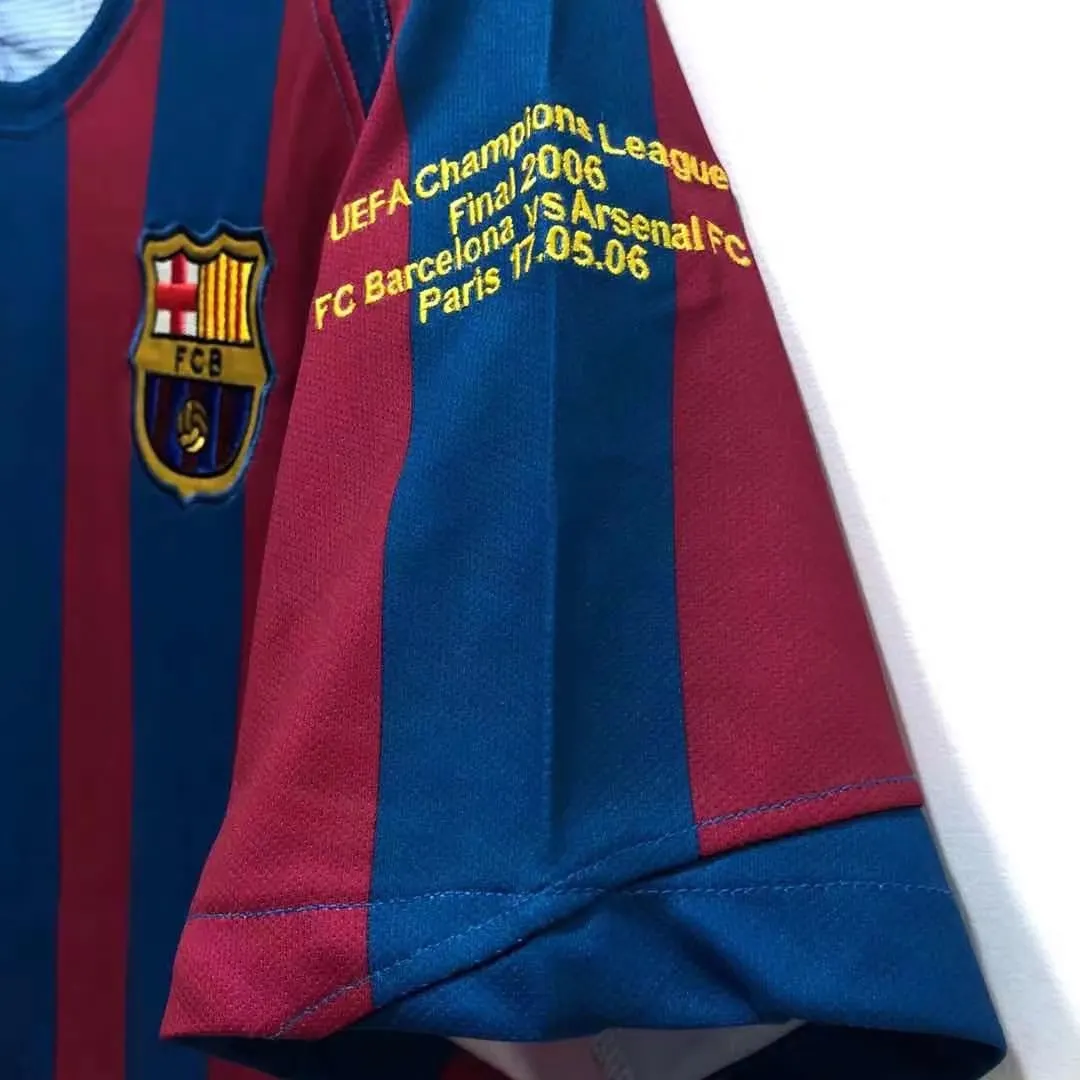 2005-06 Barcelona Home Retro Jersey - Champions League Edition