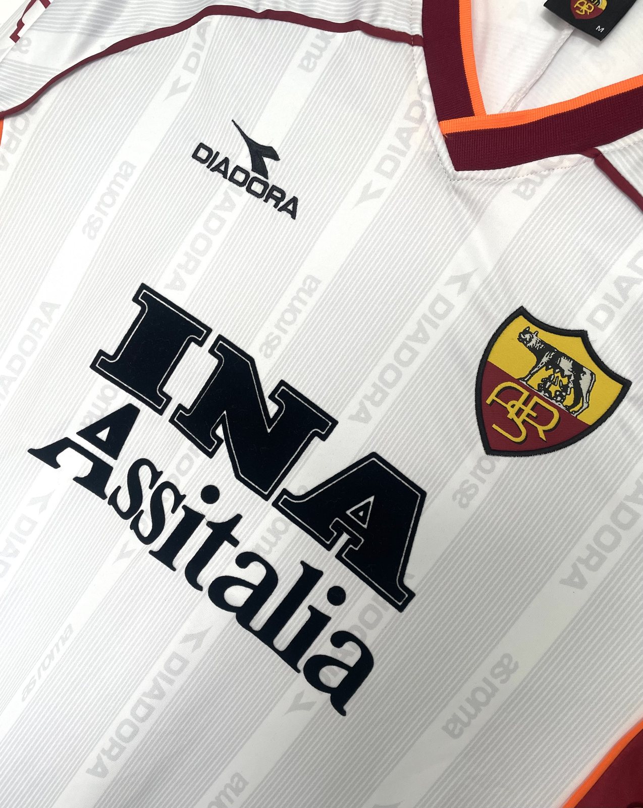 1999-00 Roma Away Retro Long-Sleeve Jersey