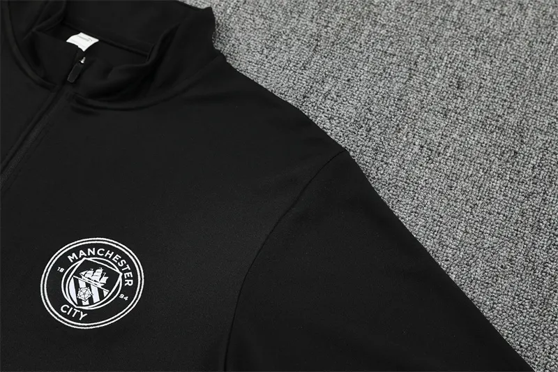 2025-26 Manchester City Black Half-Zip Training Jersey