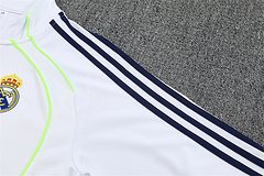2025-26 Real Madrid White Retro Half-Draw Training Jersey