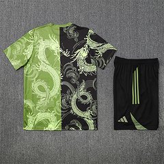 2025-26 Real Madrid Black and Green Short Sleeve Training Jersey