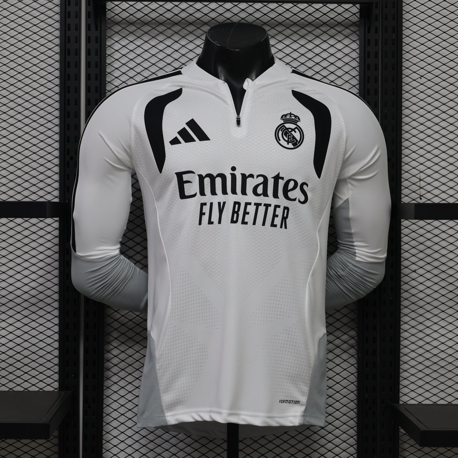 2026-27 Real Madrid Long-Sleeve Half-Zip Training Jersey – Player Version