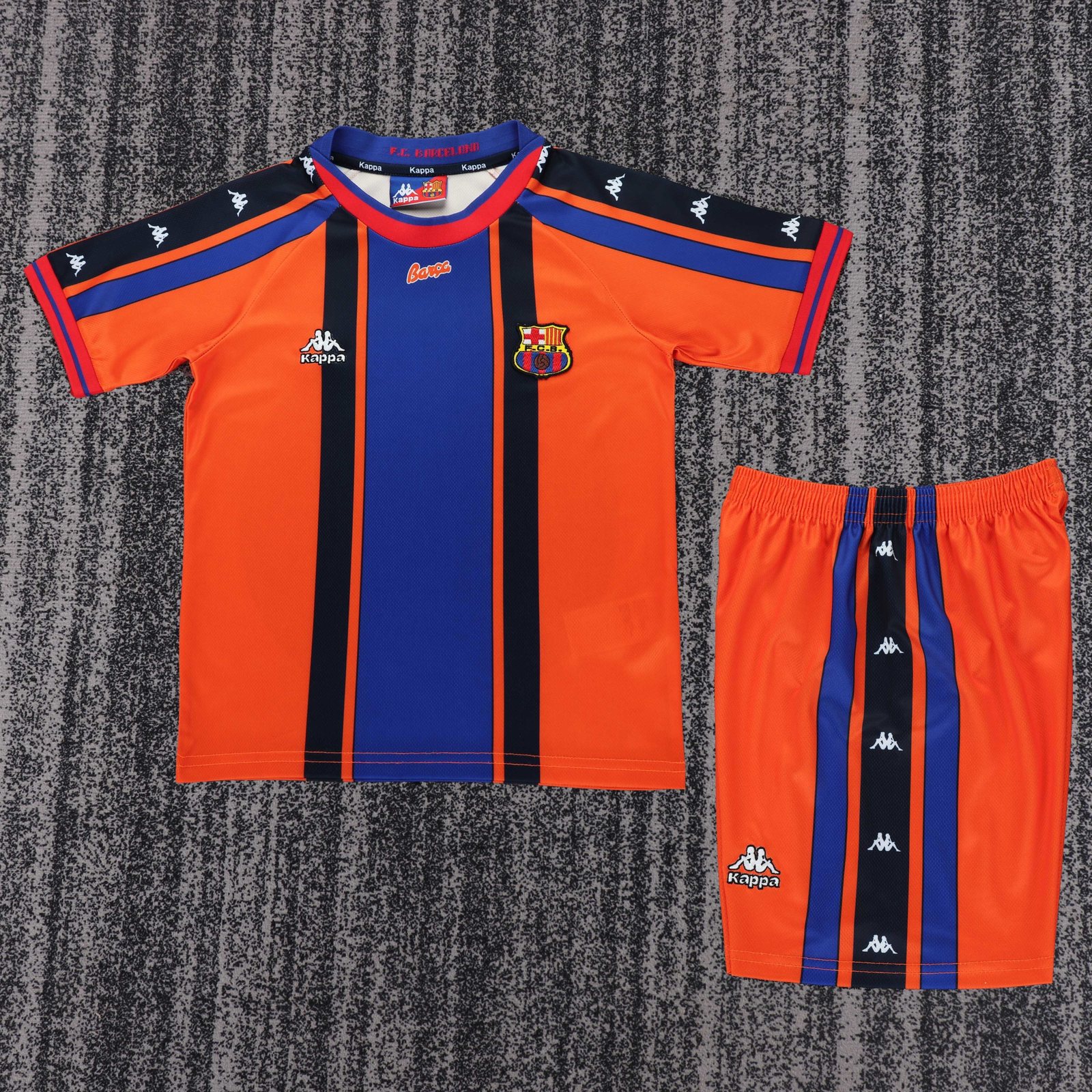1997-98 Barcelona Away Retro Jersey - Kids