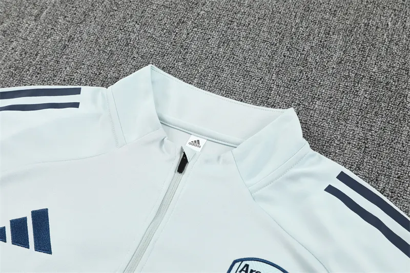 2025-26 Arsenal Light Grey Half-Zip Training Jersey