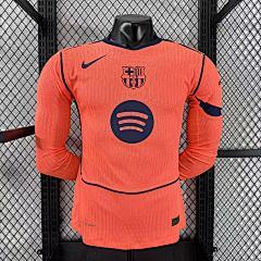2025-26 Barcelona Second Away Long Sleeve Jersey - Player Edition