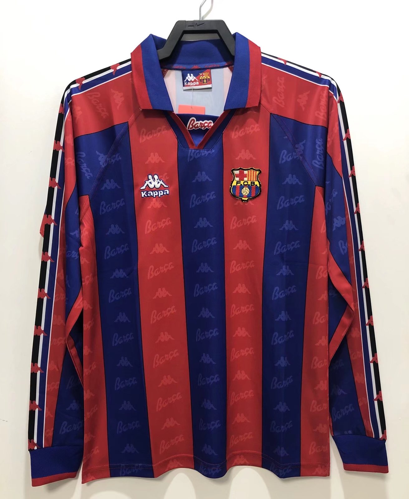 1996-97 Barcelona Home Long Sleeve Retro Jersey