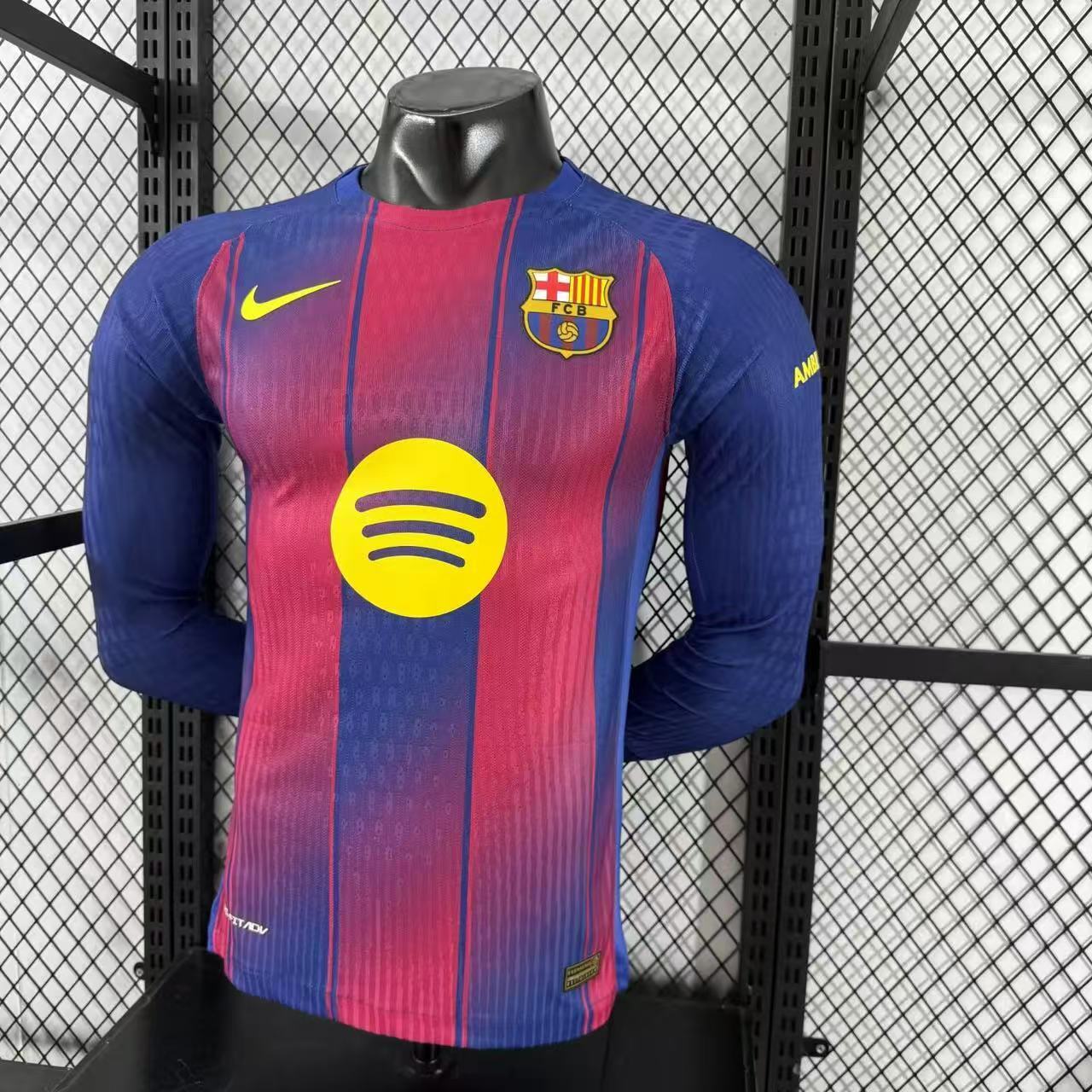 2025-26 Barcelona Home Long-Sleeve Jersey – Player Version