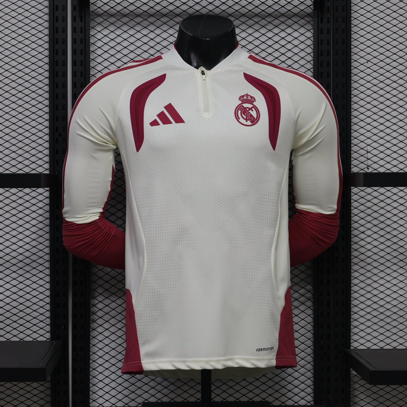 2026-27 Real Madrid Long-Sleeve Half-Zip Training Jersey – Player Version